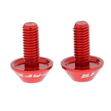 4 Piece Bicycle Water Bottle Cage Alloy M5 x 12mm Bolts Allen Key Screws Red